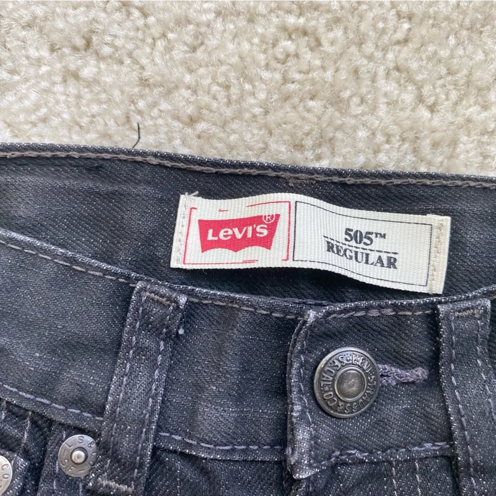 Levi's 505 Black Jeans Boy's Size 5 Slim
